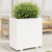 Jardinera madera maciza de pino blanco 70x40x72,5 cm