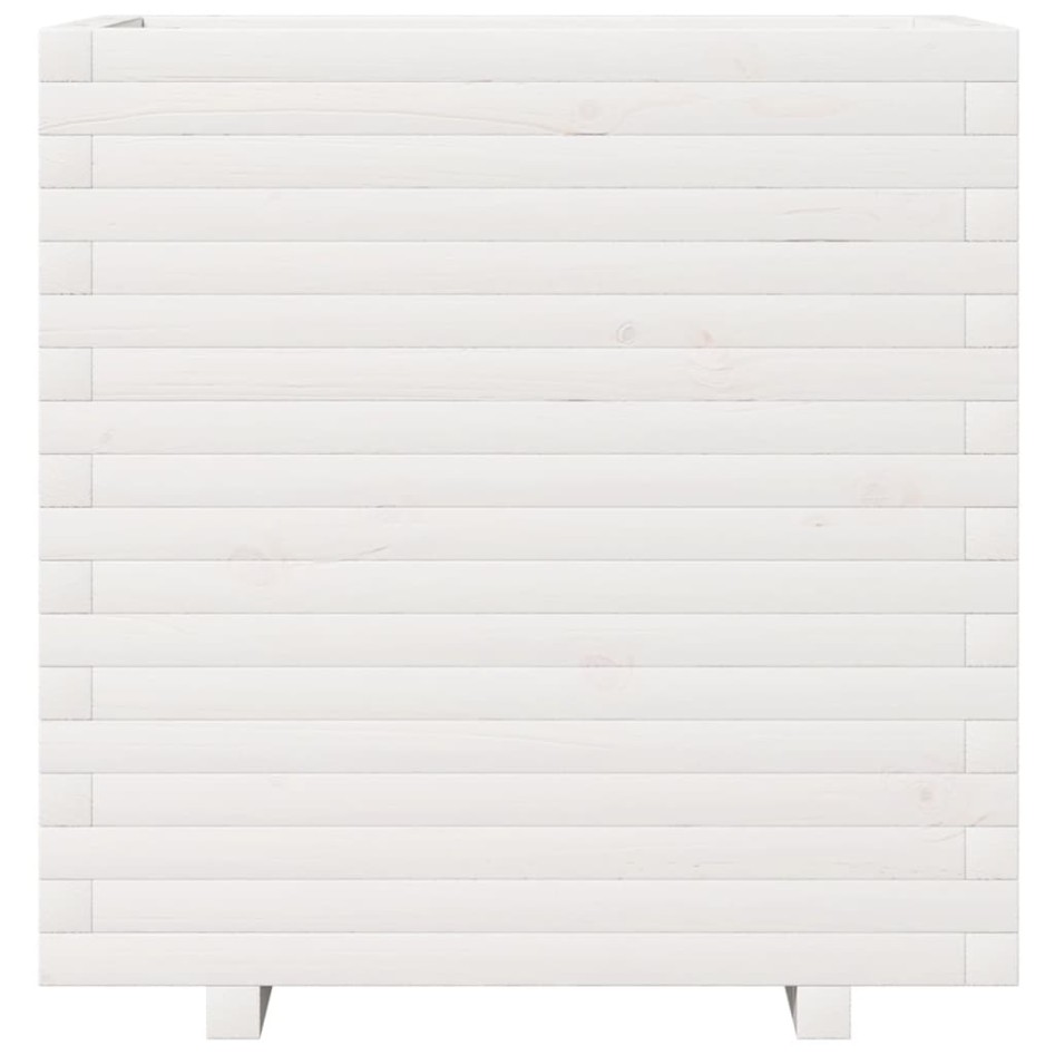 Jardinera madera maciza de pino blanco 70x40x72,5