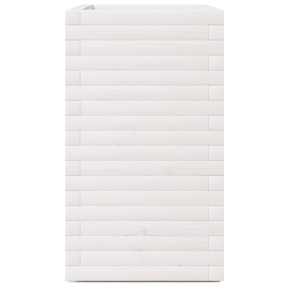 Jardinera madera maciza de pino blanco 70x40x72,5