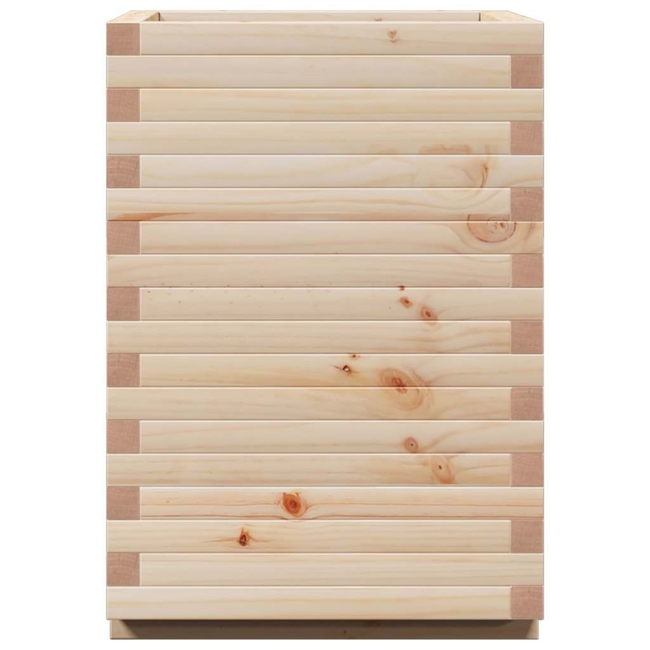 Jardinera de madera maciza de pino 50x50x72