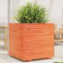 Jardinera madera maciza de pino marrón cera 70x70x72