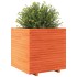 Jardinera madera maciza de pino marrón cera 70x70x72