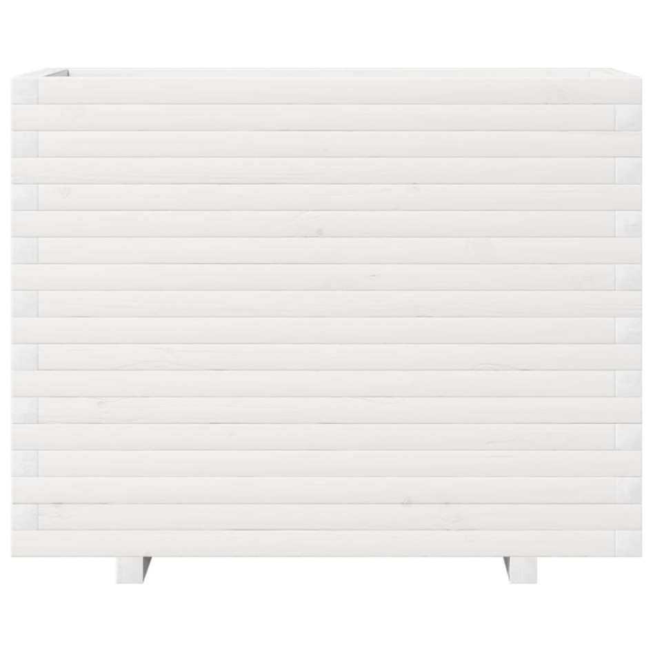 Jardinera de madera maciza de pino blanca 90x40x72