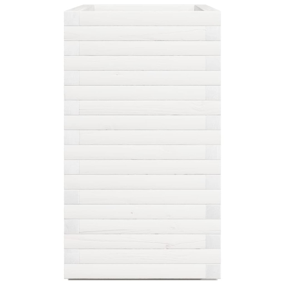 Jardinera de madera maciza de pino blanca 90x40x72