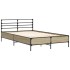 Estructura cama madera ingeniería metal roble Sonoma 120x200