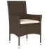 Set comedor jardín 5 pzas cojines ratán sintético vidrio