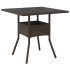 Set comedor jardín 5 pzas cojines ratán sintético vidrio