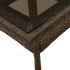 Set comedor jardín 5 pzas cojines ratán sintético vidrio
