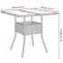 Set comedor jardín 5 pzas cojines ratán sintético vidrio