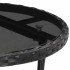 Set comedor jardín 5 pzas cojines ratán sintético vidrio