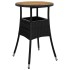 Set de comedor jardín 3 pzas con cojines ratán PE acacia