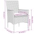 Set de comedor jardín 3 pzas con cojines ratán PE acacia