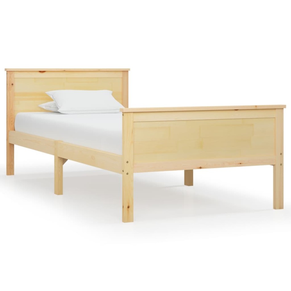Estructura de cama madera maciza de pino 90x200