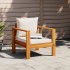 Sillón de jardín con cojines madera maciza de