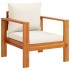 Sillón de jardín con cojines madera maciza de