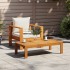 Sillón de jardín con cojines madera maciza de