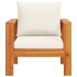 Sillón de jardín con cojines madera maciza de