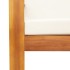 Sillón de jardín con cojines madera maciza de