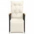 Sillón reclinable de jardín con cojines ratán sintético