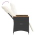 Sillón reclinable de jardín con cojines ratán sintético