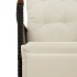 Sillón reclinable de jardín con cojines ratán sintético