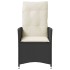 Sillones reclinable jardín cojines 2 uds ratán sintético