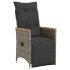 Sillones reclinable jardín y cojines 2 uds ratán sintético