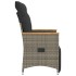 Sillones reclinable jardín y cojines 2 uds ratán sintético