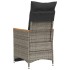 Sillones reclinable jardín y cojines 2 uds ratán sintético
