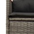 Sillones reclinable jardín y cojines 2 uds ratán sintético