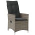 Sillones reclinable jardín y cojines 2 uds ratán sintético