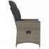 Sillones reclinable jardín y cojines 2 uds ratán sintético