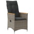 Sillones reclinable jardín y cojines 2 uds ratán sintético