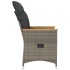 Sillones reclinable jardín y cojines 2 uds ratán sintético