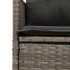 Sillones reclinable jardín y cojines 2 uds ratán sintético