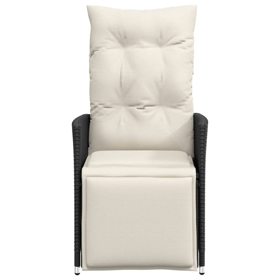 Sillones reclinable jardín cojines 2 uds ratán sintético