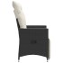 Sillones reclinable jardín cojines 2 uds ratán sintético