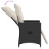 Sillones reclinable jardín cojines 2 uds ratán sintético