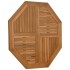 Tablero de mesa octogonal de madera maciza de teca 90x90x2,5