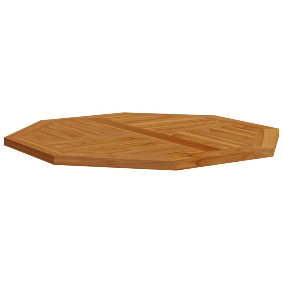 Tablero de mesa octogonal de madera maciza de teca 90x90x2,5