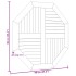 Tablero de mesa octogonal de madera maciza de teca 90x90x2,5