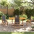 Juego comedor de jardín 5 pzas madera maciza acacia y