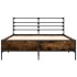 Estructura cama madera ingeniería metal roble ahumado