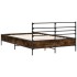 Estructura cama madera ingeniería metal roble ahumado