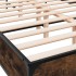 Estructura cama madera ingeniería metal roble ahumado