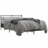 Estructura cama madera ingeniería metal marrón roble 140x200