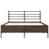 Estructura cama madera ingeniería metal marrón roble 140x200