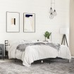 Estructura de cama madera de ingeniería y metal negro 160x200cm
