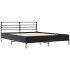Estructura de cama madera de ingeniería y metal negro