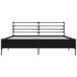 Estructura de cama madera de ingeniería y metal negro